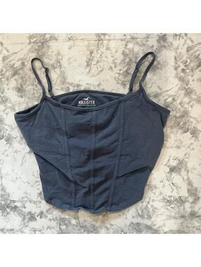Hollister Must-Have Collection Navy Blue Spaghetti Strap Tank Top